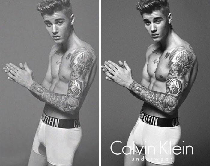Instagram vs Realidade: até deram uma aumentada no pacote do rapaz, coitado do Bieber
