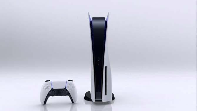 PlayStation 5 com o controle DualSense ao lado