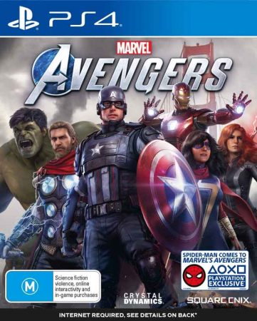 Selo indicando que Homem-Aranha será exclusivo do PS4 em Marvel's Avengers.